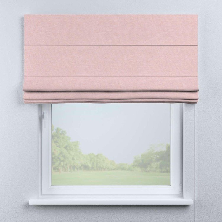 Римская штора «Кортин» для проема, ткань блэкаут однотонный, розовый