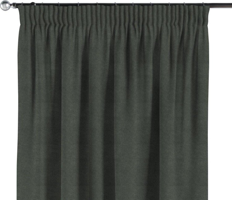 Комплект штор на тесьме «Карандаш», cotton блэкаут серый