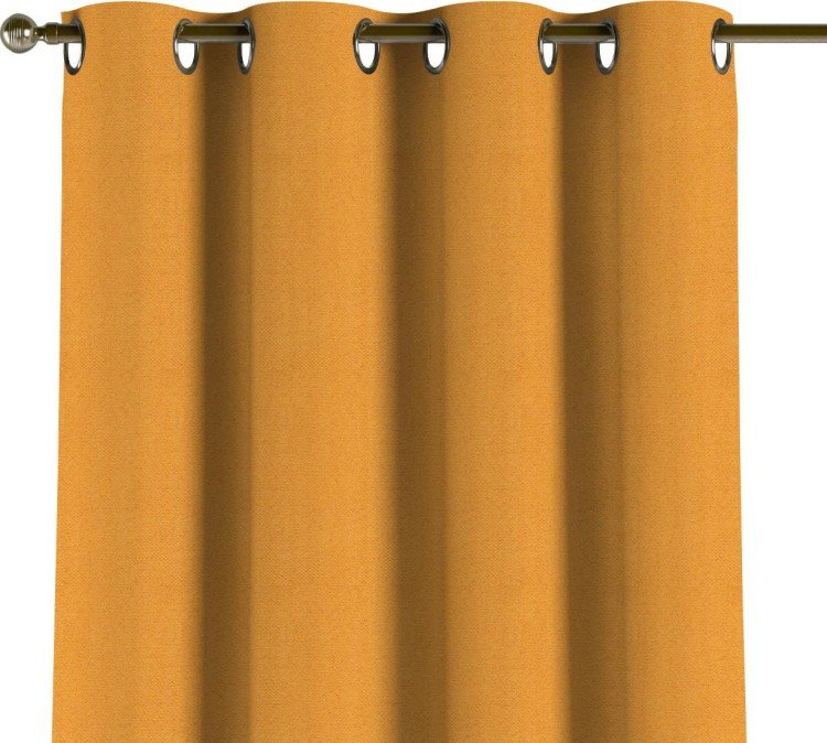 Комплект штор на люверсах ткань блэкаут с блеском золотой